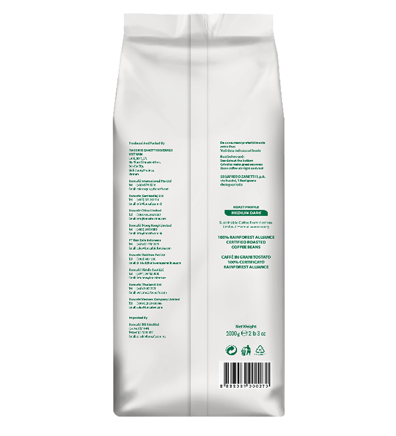 Segafredo Rainforest Alliance 100% Arabica Coffee Beans 1kg